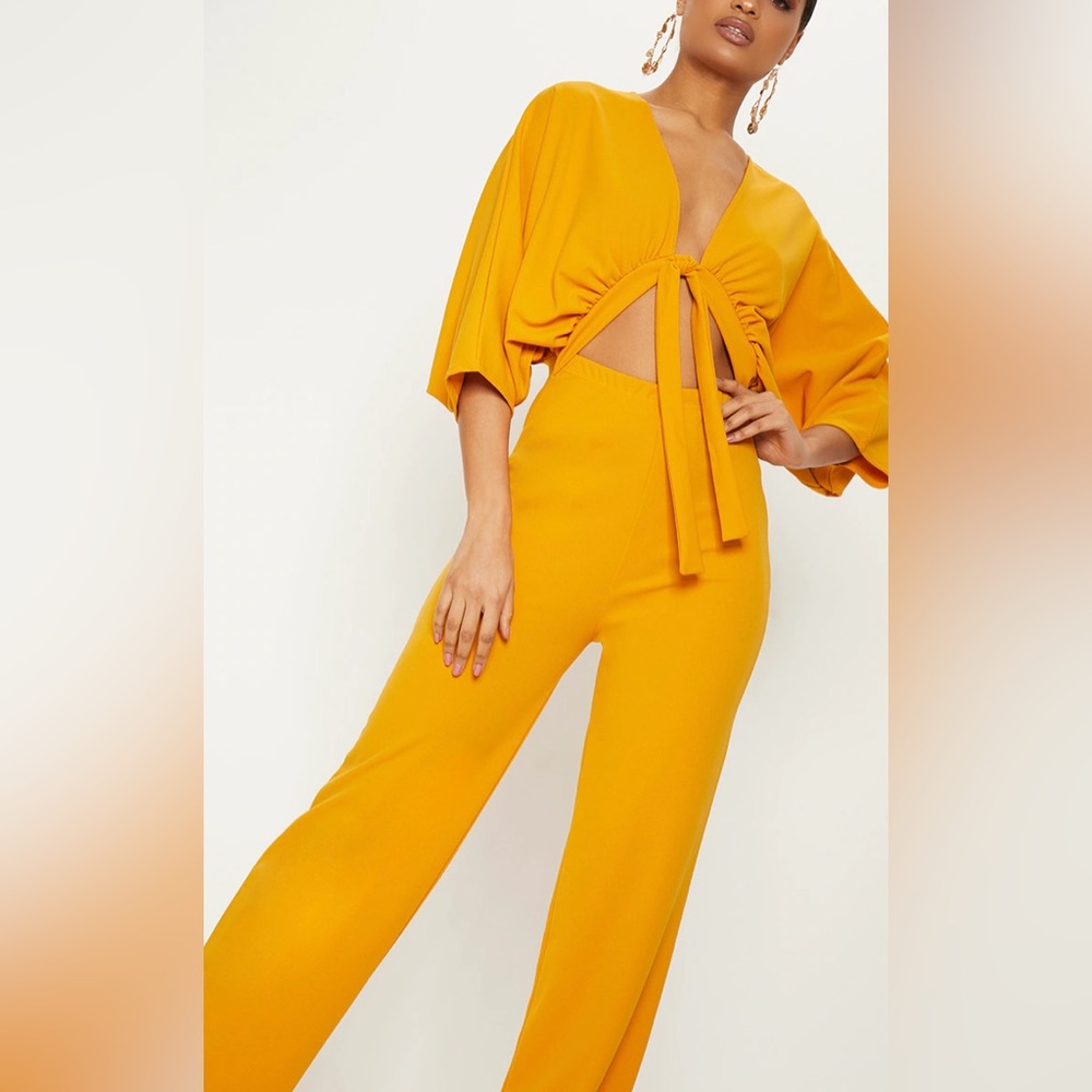 Pretty Little Thing Mustard Jumpsuit